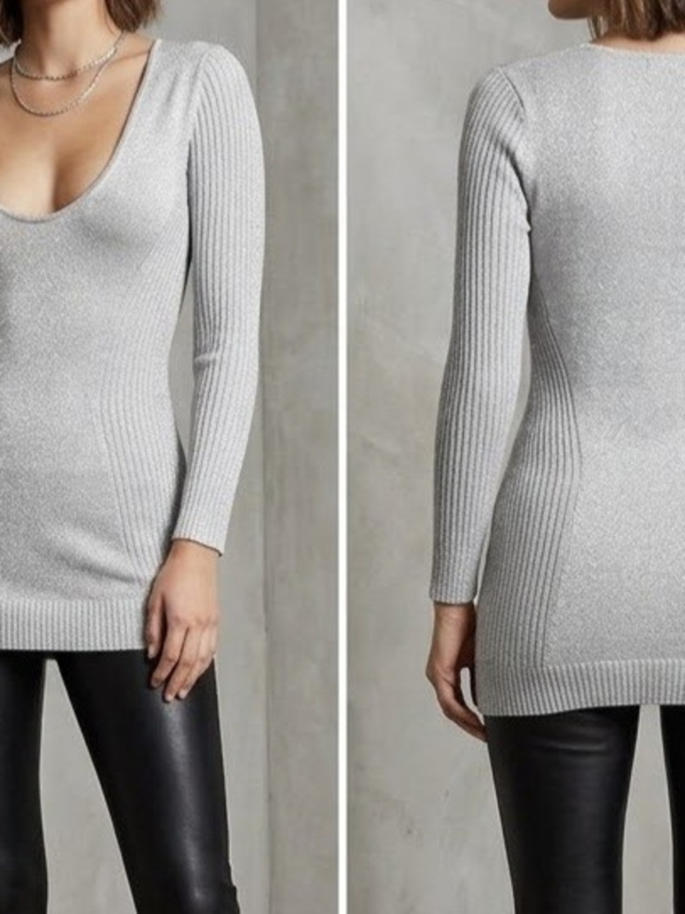 Marciano Sparkle Silver Lurex Tunic XS